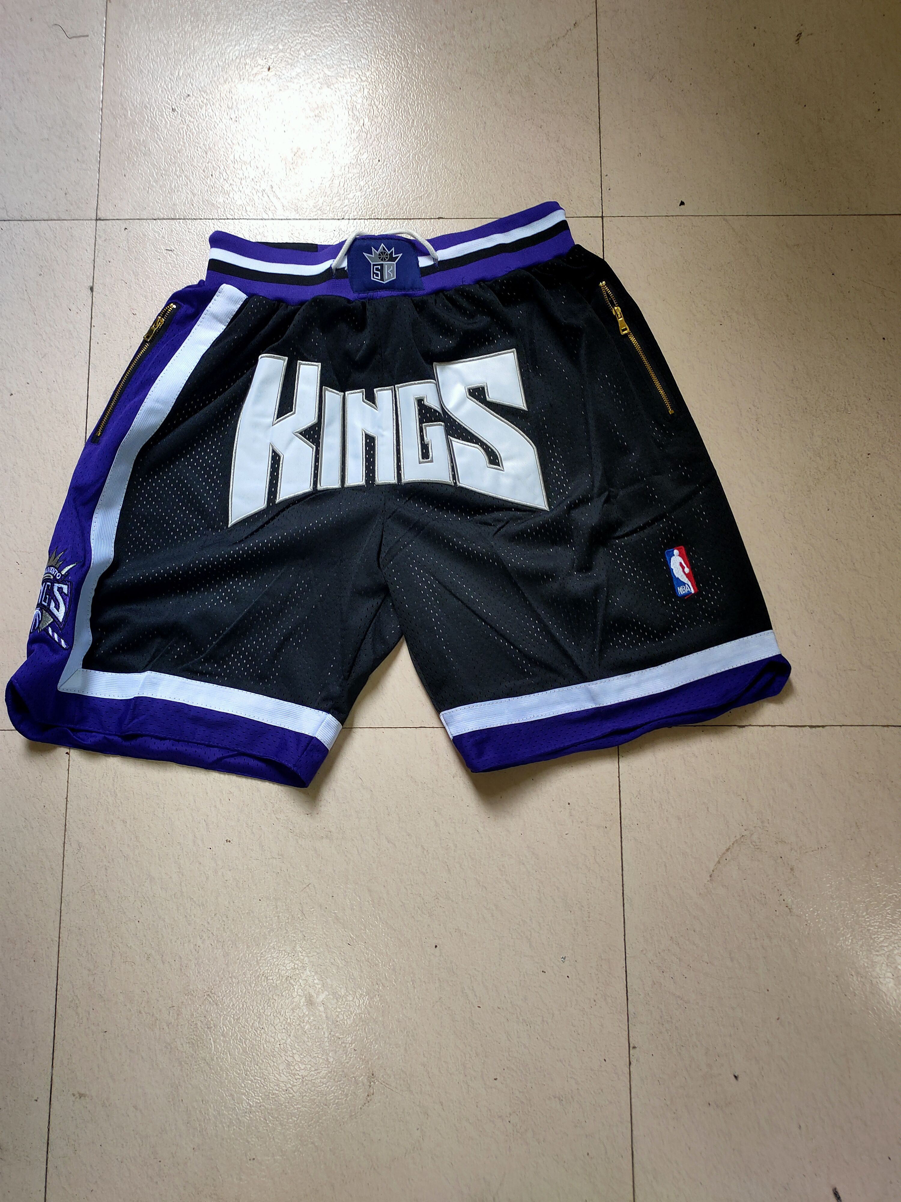 Cheap Men NBA 2021 Sacramento Kings Black Shorts